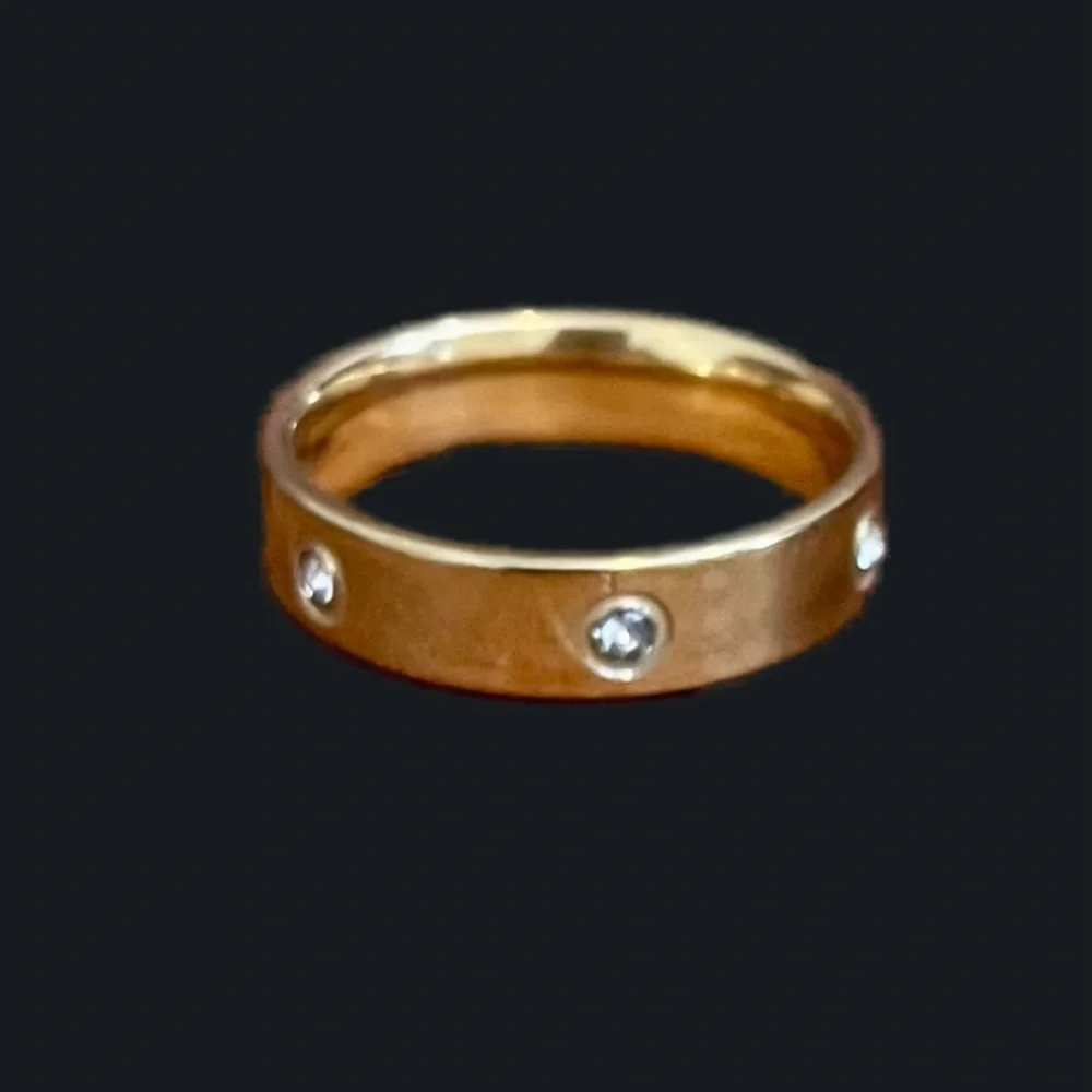 Unisex Love Ring Designer Inspired Band 18K Gold Filled